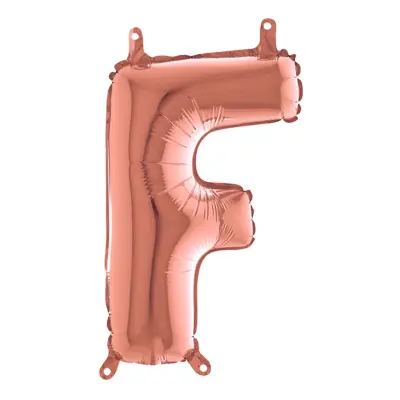 Bokstavsballong Mini Roséguld - Bokstav F
