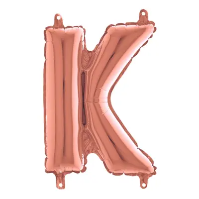 Bokstavsballong Mini Roséguld - Bokstav K