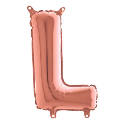 Bokstavsballong Mini Roséguld - Bokstav L