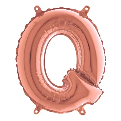 Bokstavsballong Mini Roséguld - Bokstav Q