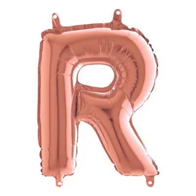 Bokstavsballong Mini Roséguld - Bokstav R