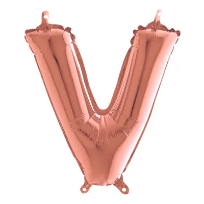 Bokstavsballong Mini Roséguld - Bokstav V