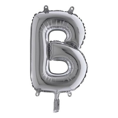 Bokstavsballong Mini Silver - Bokstav B