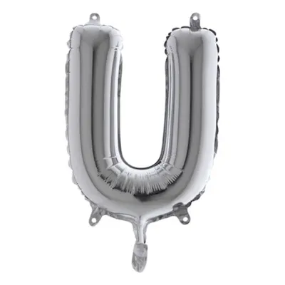 Bokstavsballong Mini Silver - Bokstav U
