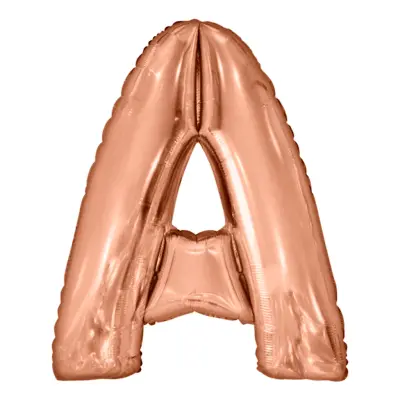 Bokstavsballong Roséguld Metallic - Bokstav A