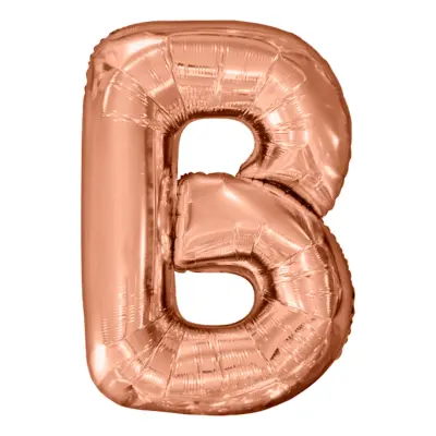 Bokstavsballong Roséguld Metallic - Bokstav B