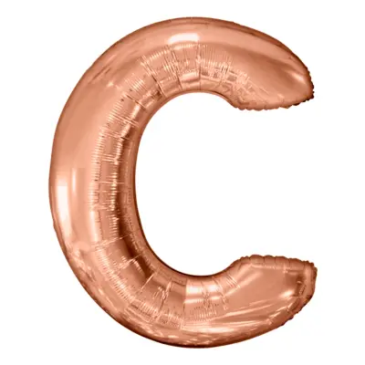 Bokstavsballong Roséguld Metallic - Bokstav C
