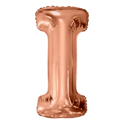 Bokstavsballong Roséguld Metallic - Bokstav I