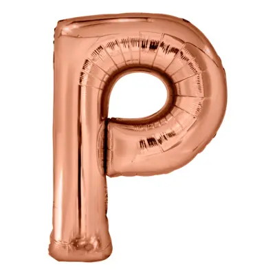 Bokstavsballong Roséguld Metallic - Bokstav P