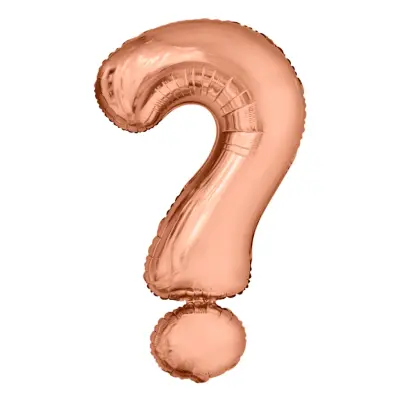 Bokstavsballong Roséguld Metallic - Tecken ?