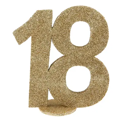 Bordsdekoration Siffra Guld/Glitter - Siffra 18