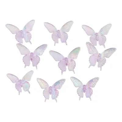 Bordsdekoration Fjärilar Iridescent - 10-pack