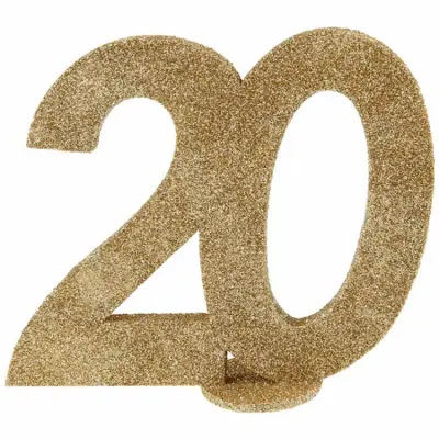 Bordsdekoration guld 20 år