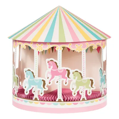 Bordsdekoration Hästkarusell i Papp