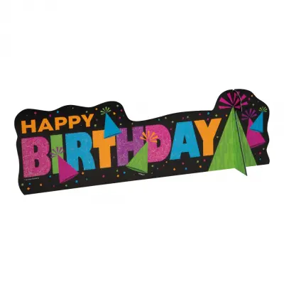 Bordsdekoration Happy Birthday Neon