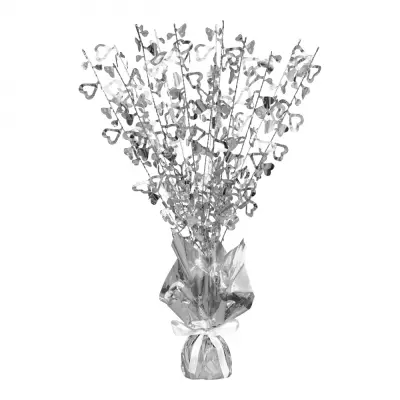 Bordsdekoration Hjärtan Silver