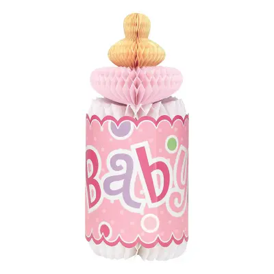 Bordsdekoration Nappflaska Honeycomb Rosa