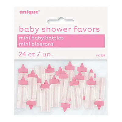 Bordsdekoration Nappflaskor Rosa - 24-pack