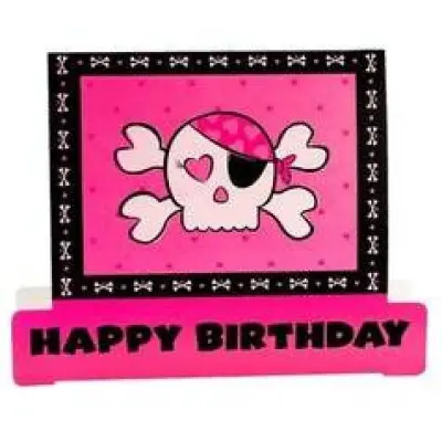 Bordsdekoration rosa pirat