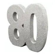 Bordsdekoration Siffra 80 Silver Glitter