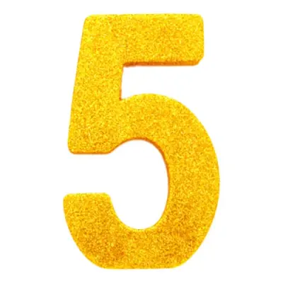 Bordsdekoration Siffra Guld - Siffra 5