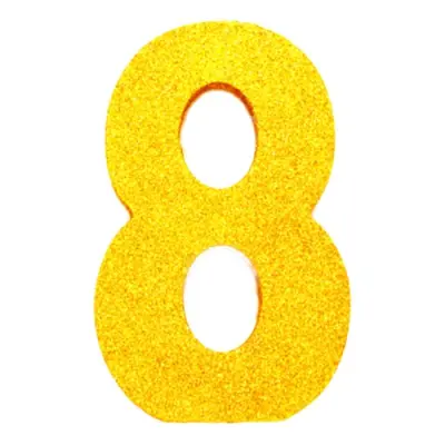 Bordsdekoration Siffra Guld - Siffra 8