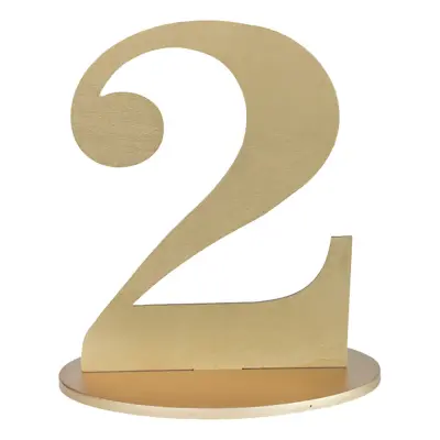 Bordsdekoration Siffra Matt Guld - Siffra 2
