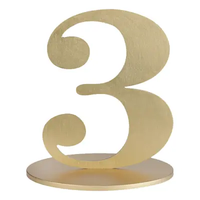 Bordsdekoration Siffra Matt Guld - Siffra 3