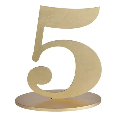 Bordsdekoration Siffra Matt Guld - Siffra 5