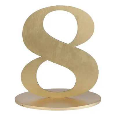 Bordsdekoration Siffra Matt Guld - Siffra 8