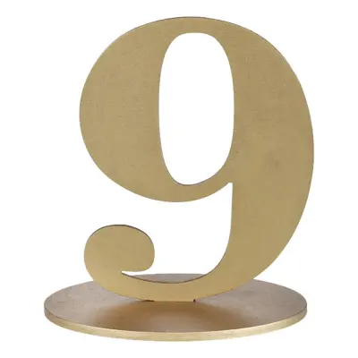 Bordsdekoration Siffra Matt Guld - Siffra 9