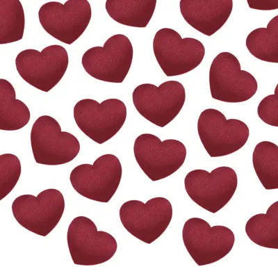 Bordsdekorationer Hjärta Mörkröd - 40-pack
