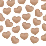 Bordsdekorationer Hjärta Mocha - 40-pack