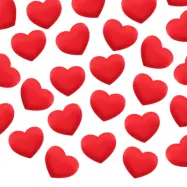 Bordsdekorationer Hjärta Röd - 40-pack