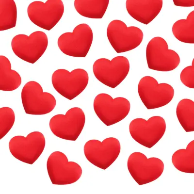 Bordsdekorationer Hjärta Röd - 40-pack