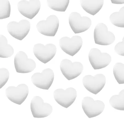 Bordsdekorationer Hjärta Vit - 40-pack