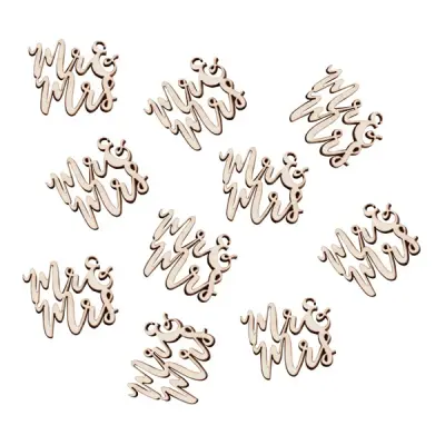 Bordsdekorationer i Trä Mr & Mrs