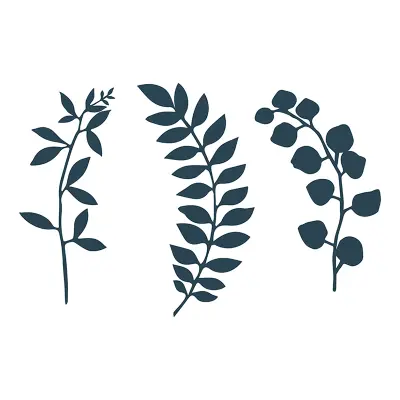 Bordsdekorationer Löv Marinblå - 9-pack