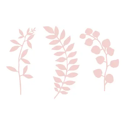 Bordsdekorationer Löv Rosa - 9-pack