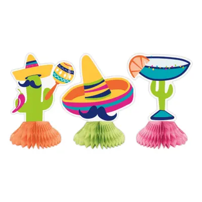 Bordsdekorationer Mexico Honeycombs - 3-pack