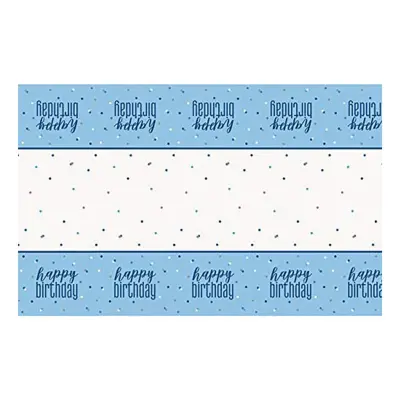 Bordsduk Happy Birthday Blå/Silver