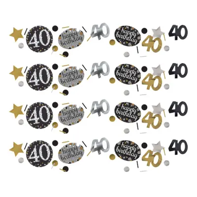 Bordskonfetti 40 Silver/Guld Glitter - 34 gram