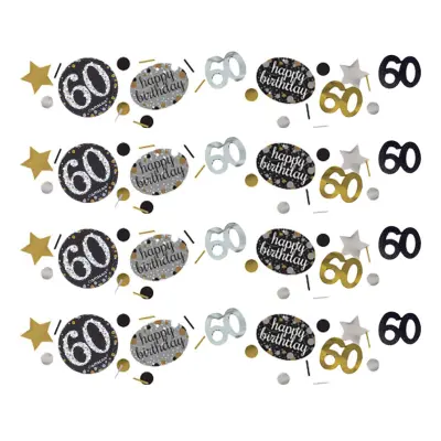 Bordskonfetti 60 Silver/Guld Glitter - 34 gram