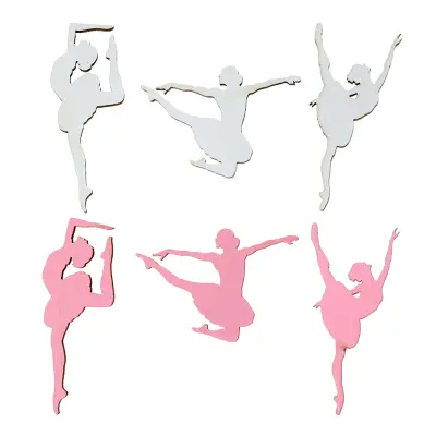 Bordskonfetti Ballerinor Rosa/Vit - 10-pack