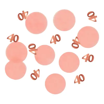 Bordskonfetti Happy 40th Lush Blush - 25 gram