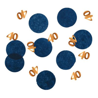 Bordskonfetti Happy 40th True Blue - 25 gram
