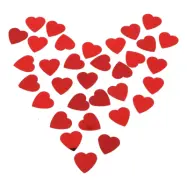 Bordskonfetti Hjärta Röd - 15 g