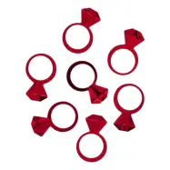 Bordskonfetti Ringar Röda - 14 g