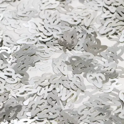 Bordskonfetti Siffra 25 Silver Metallic