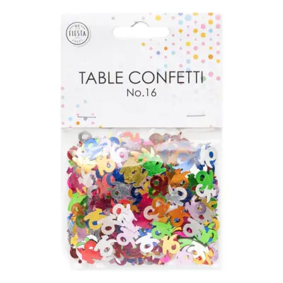 Bordskonfetti Siffra Färgmix Metallic - Siffra 16